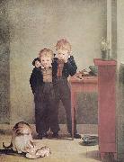 Georg Friedrich Kersting Kinder mit Katzen oil painting reproduction